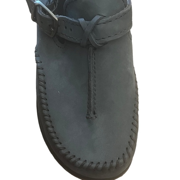 DEXTER Bluish/Grey Leather Walkmocs Slip On High Quality Comfort Shoes - Picture 2 of 8